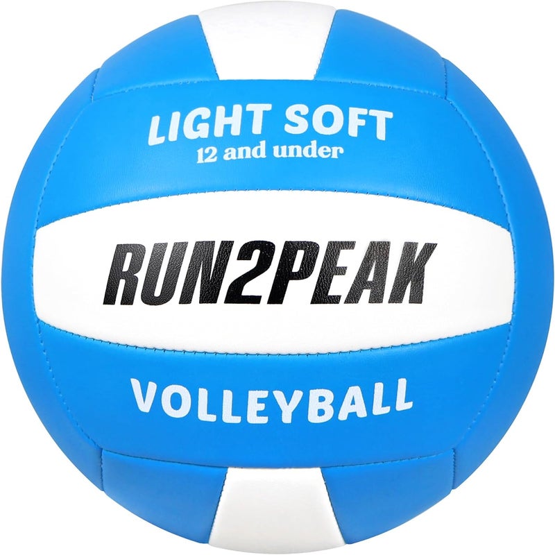 RUN2PEAK Light Soft Volleyball - Light Volleyball Designed for Beginners Kids Youth Teen - Lightweight Volleyballs for Indoor Outdoor Beach Backyard Official Size 5 Training Volley Ball - Image 1